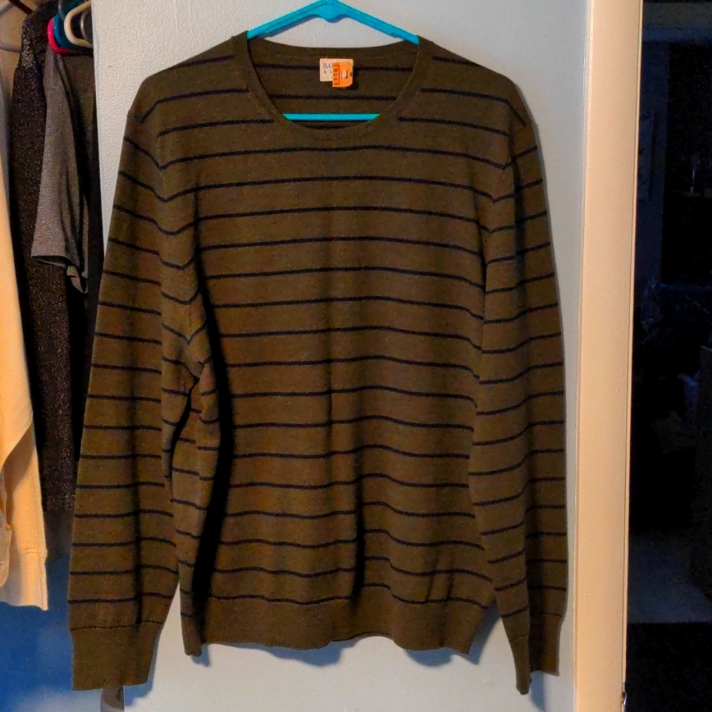 Green Sweater w/ Black stripes by Barrow & Grove